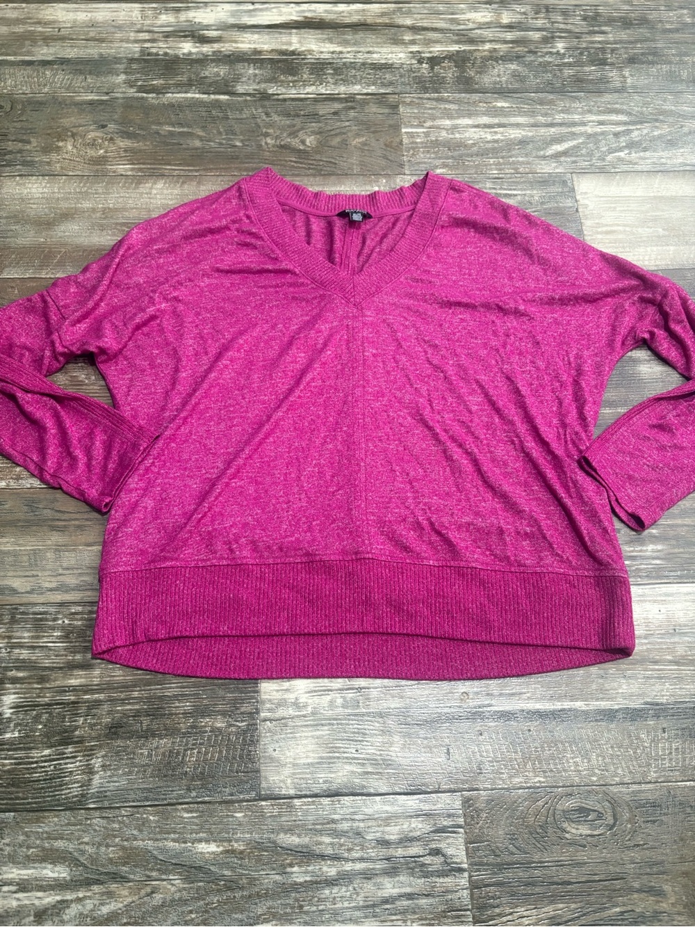 Buffalo David Bitton Fuchsia V-Neck Lightweight Sweater